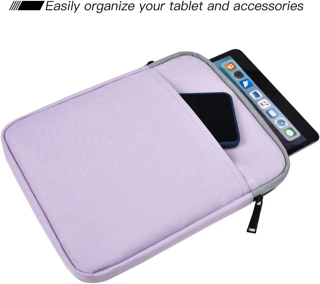 8 Inch Tablet Sleeve Case for 8.3" iPad Mini 7 6/ Mini 5 4 7.9, Fire HD 8/8 Plus, Samsung Galaxy Tab A7 Lite 8.7", Compatible with Lenovo Tab M9/M8 8", Purple