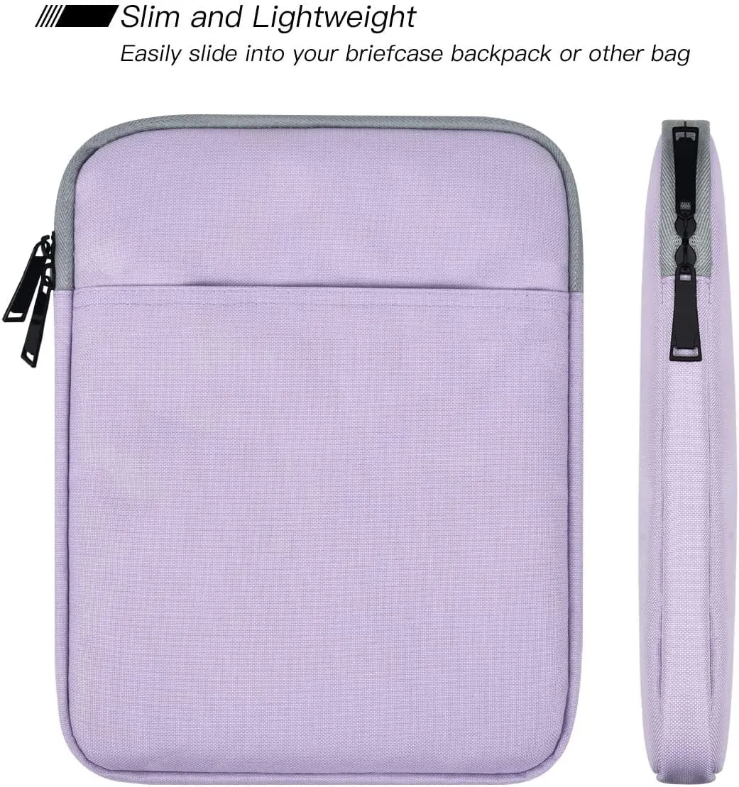 8 Inch Tablet Sleeve Case for 8.3" iPad Mini 7 6/ Mini 5 4 7.9, Fire HD 8/8 Plus, Samsung Galaxy Tab A7 Lite 8.7", Compatible with Lenovo Tab M9/M8 8", Purple