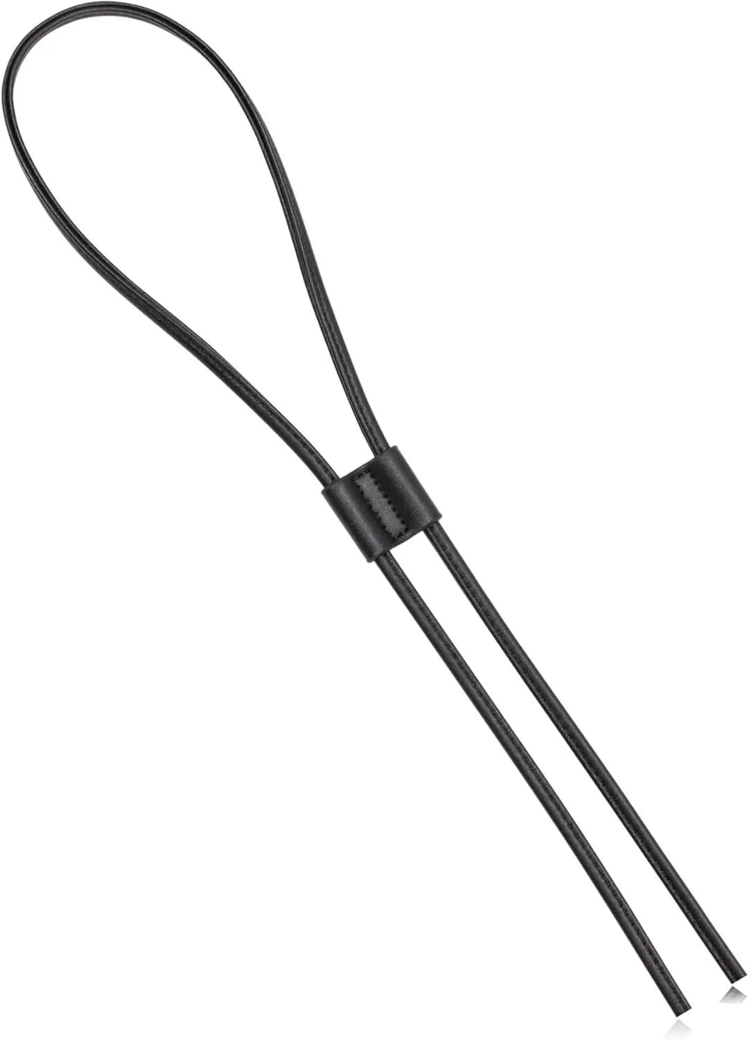ALLZEDREAM Leather Drawstring Replacement Bucket Bag Detachable PU Pull String Strap (Black)