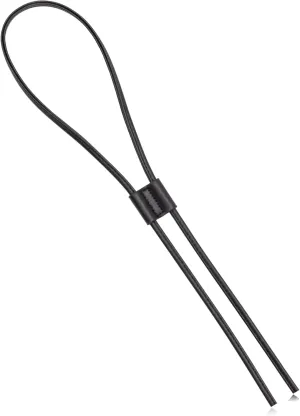 ALLZEDREAM Leather Drawstring Replacement Bucket Bag Detachable PU Pull String Strap (Black)