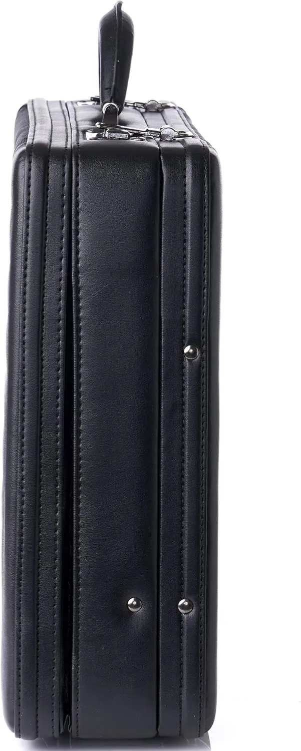 Alpine Swiss Mens Briefcase | Hard Side Business Case | Expandable Attache Case For Men | Dual Combination Locks | Padded Interior | Multi Organizer Pockets | Manufacturers Warranty