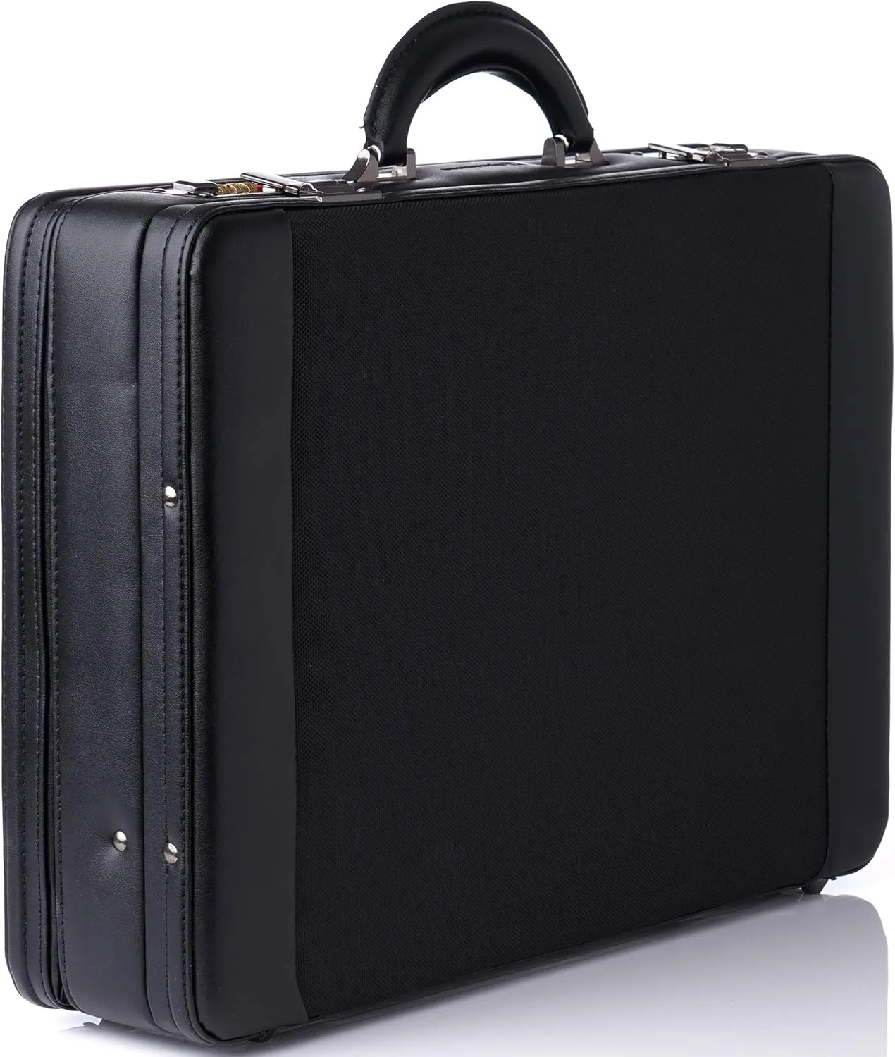 Alpine Swiss Mens Briefcase | Hard Side Business Case | Expandable Attache Case For Men | Dual Combination Locks | Padded Interior | Multi Organizer Pockets | Manufacturers Warranty