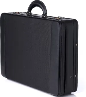Alpine Swiss Mens Briefcase | Hard Side Business Case | Expandable Attache Case For Men | Dual Combination Locks | Padded Interior | Multi Organizer Pockets | Manufacturers Warranty