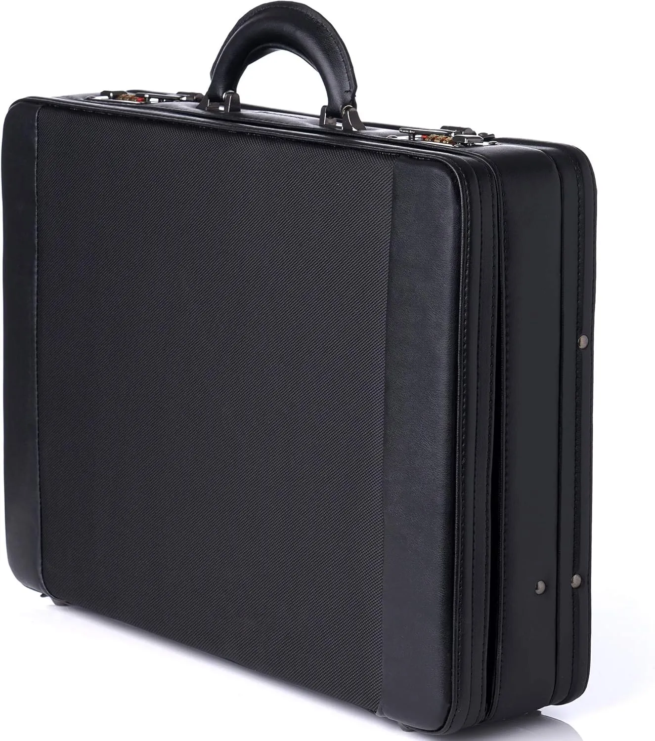 Alpine Swiss Mens Briefcase | Hard Side Business Case | Expandable Attache Case For Men | Dual Combination Locks | Padded Interior | Multi Organizer Pockets | Manufacturers Warranty