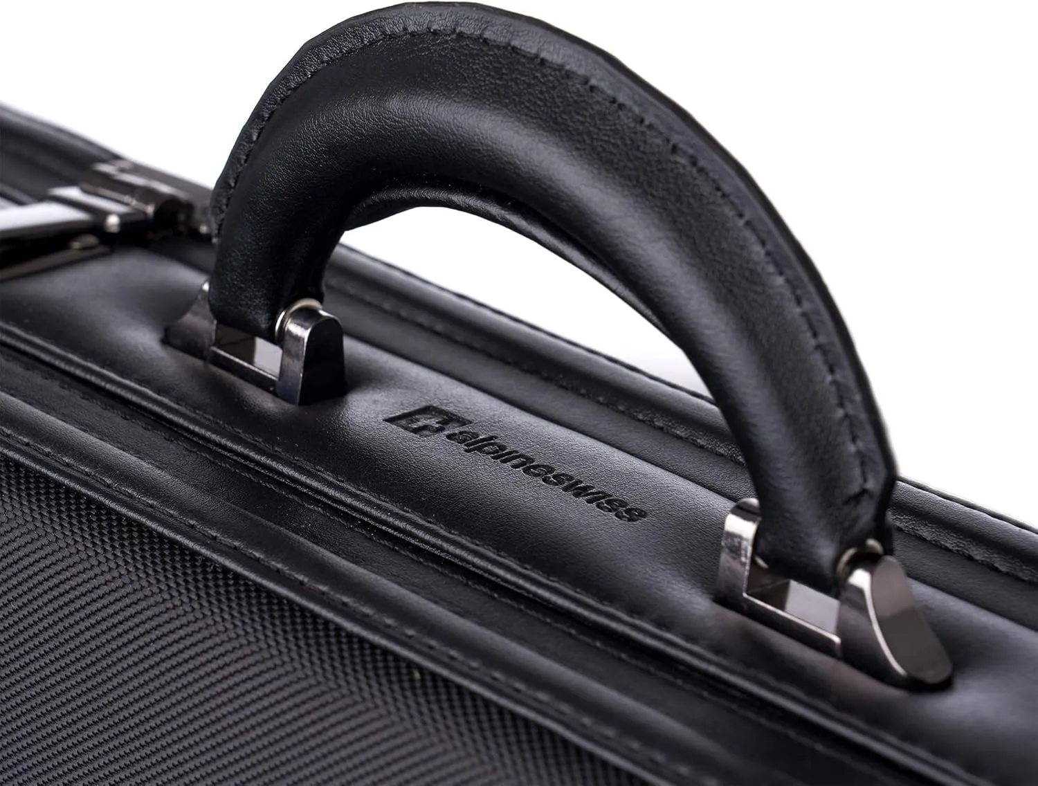 Alpine Swiss Mens Briefcase | Hard Side Business Case | Expandable Attache Case For Men | Dual Combination Locks | Padded Interior | Multi Organizer Pockets | Manufacturers Warranty