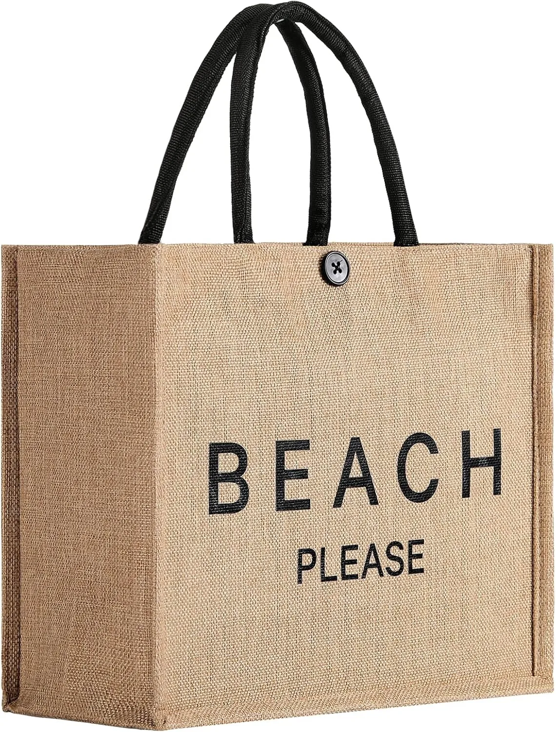 Beach Bag, Large Beach Bag for Women, Woven Straw Tote Bag, Weaving Swim Gym Shopping Travel Bag with Button