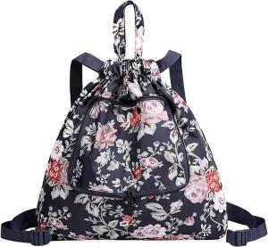 Beach Tote Bag Drawstring Seal Folding Sports Fitness Backpack Light Travel Day-Pack For Gym Outdoor Mens Beach Travel F