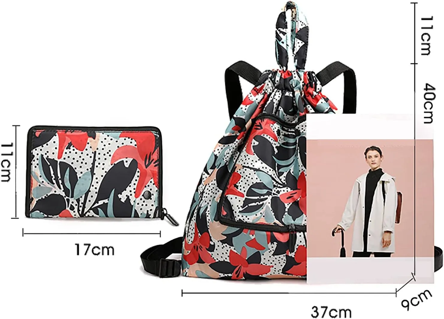 Beach Tote Bag Drawstring Seal Folding Sports Fitness Backpack Light Travel Day-Pack For Gym Outdoor Mens Beach Travel