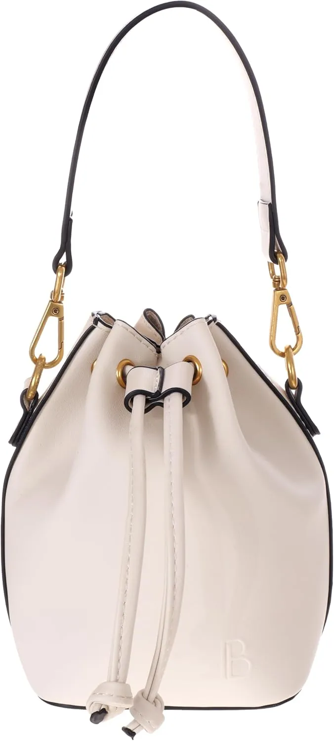 BLOC Handbags for Women, Mini Bucket Hobo Crossbody Bag, Designer Purse, Shoulder Handbag With Two Straps