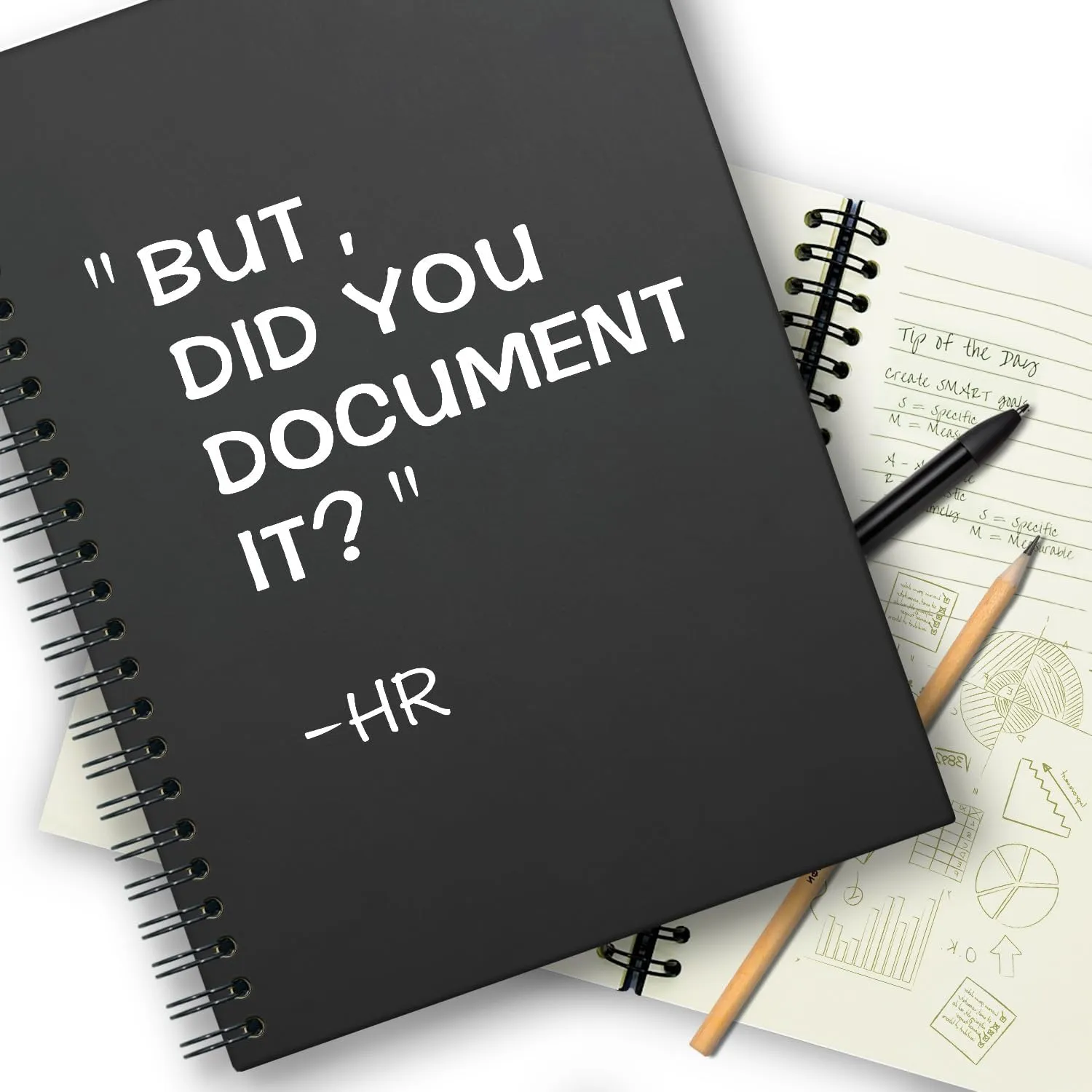 But Did You Document It,Funny Notebooks for Work,Funny Spiral Notebooks With 160 Pages,HR Gifts Journals,HR Appreciation Gift,Thank You Gift for HR Manager Director,office gifts for coworkers