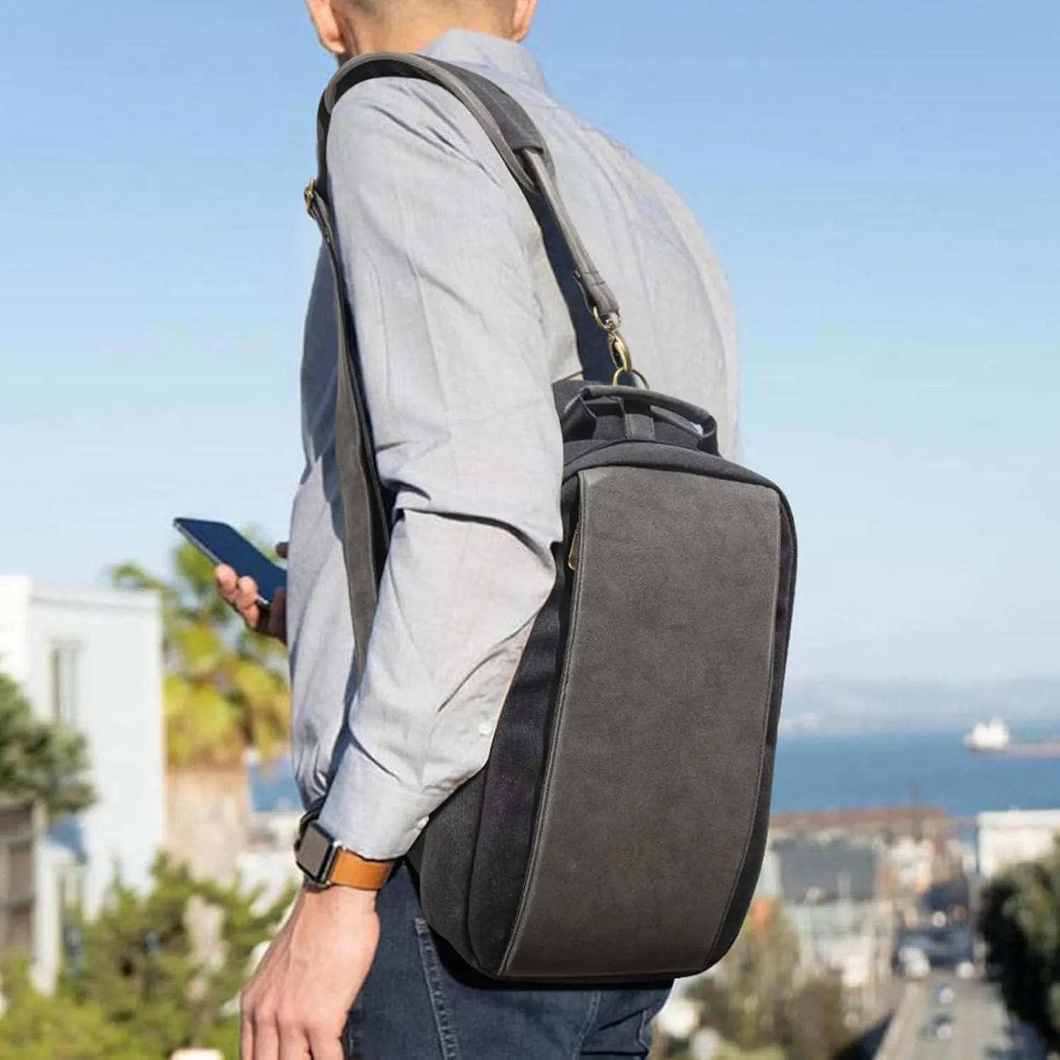 Canvas Messenger Bag Sling Bag Crossbody Shoulder Bag for Men Women Travel Work Satchel Bags