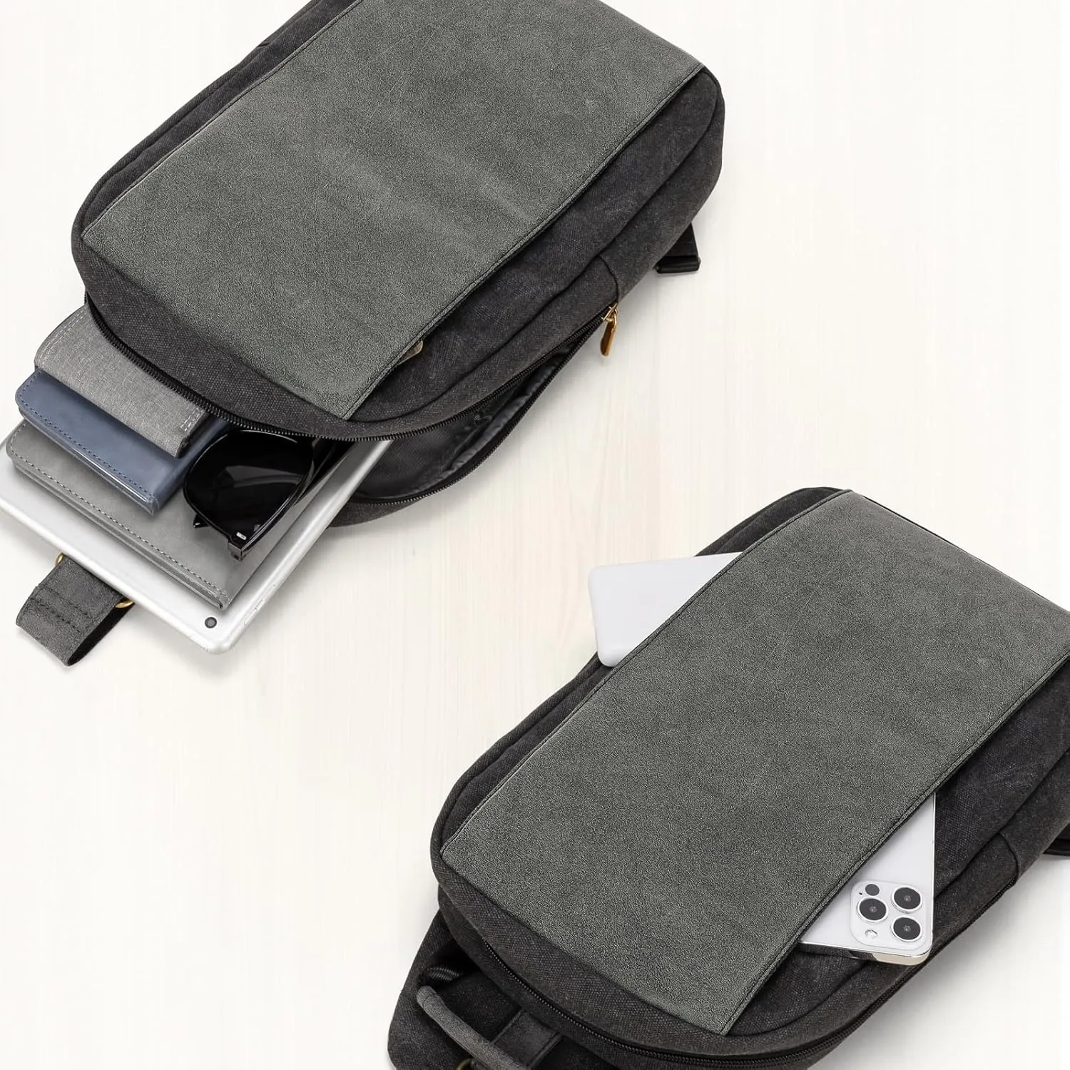 Canvas Messenger Bag Sling Bag Crossbody Shoulder Bag for Men Women Travel Work Satchel Bags