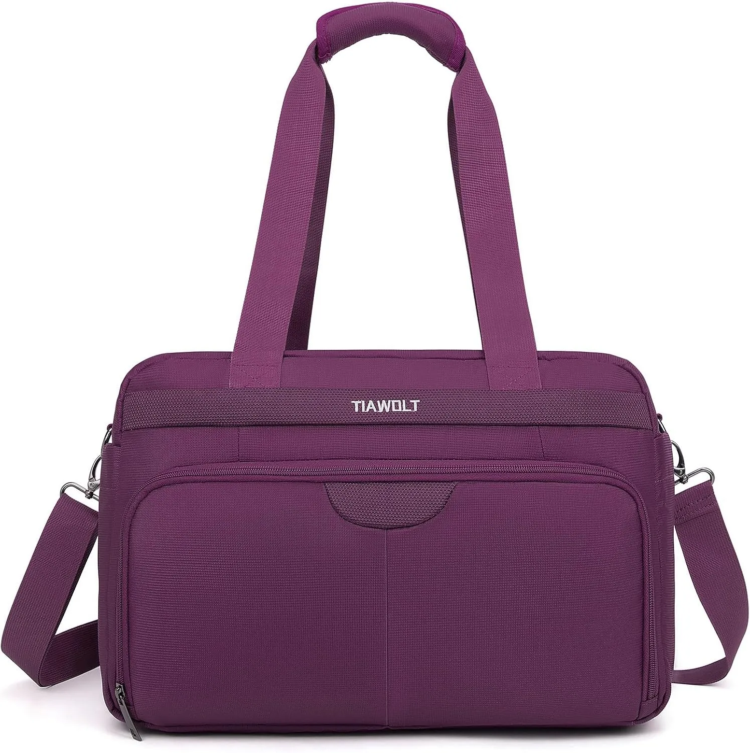 Carry-On Luggage Travel Duffle Bag Weekender Travel Bag Men Gym Bag for Women,Overnight Bag Luggage Bag with Trolley Sleeve,Hospital Bag for Labor and Delivery,Purple