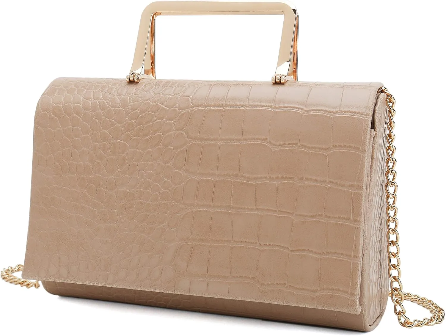 CHARMING TAILOR Small Crocodile Print Clutch Bag PU Alligator Handbag Womens Clutch Purse