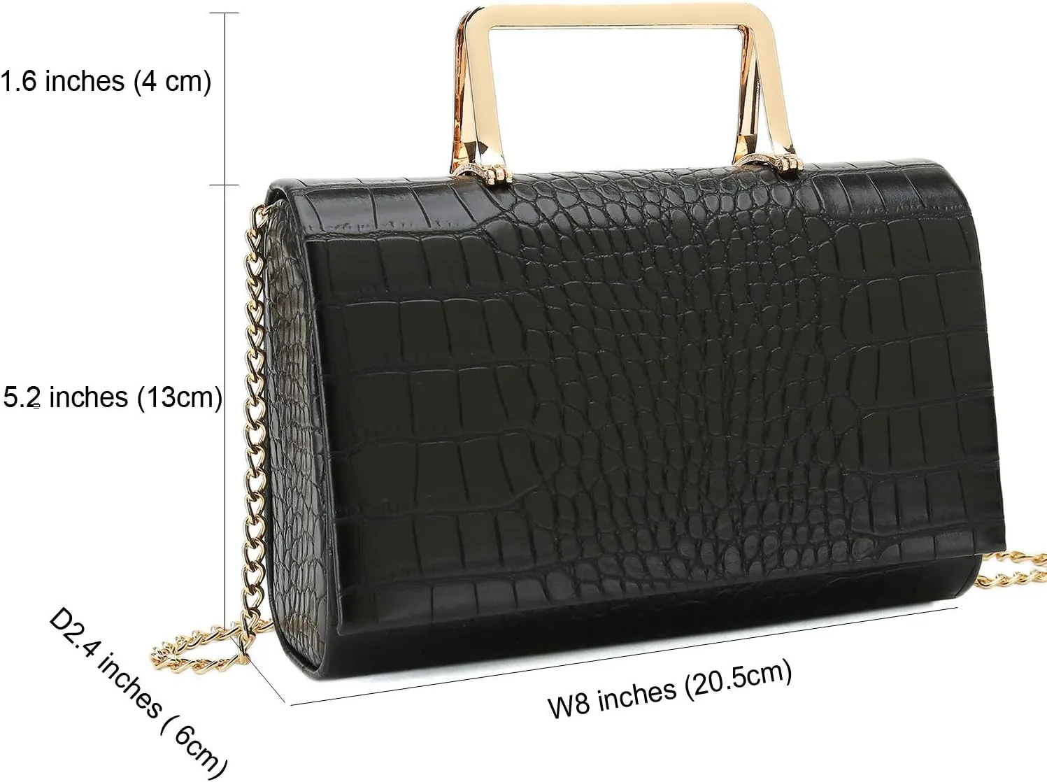 CHARMING TAILOR Small Crocodile Print Clutch Bag PU Alligator Handbag Womens Clutch Purse