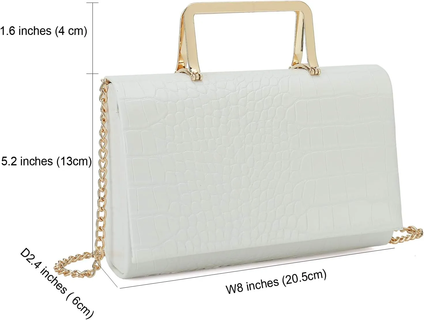 CHARMING TAILOR Small Crocodile Print Clutch Bag PU Alligator Handbag Womens Clutch Purse