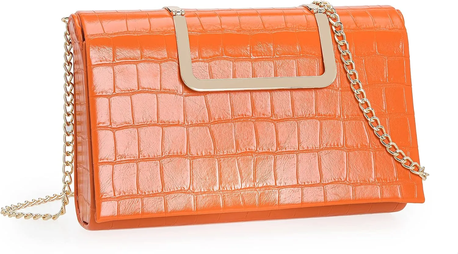 CHARMING TAILOR Small Crocodile Print Clutch Bag PU Alligator Handbag Womens Clutch Purse