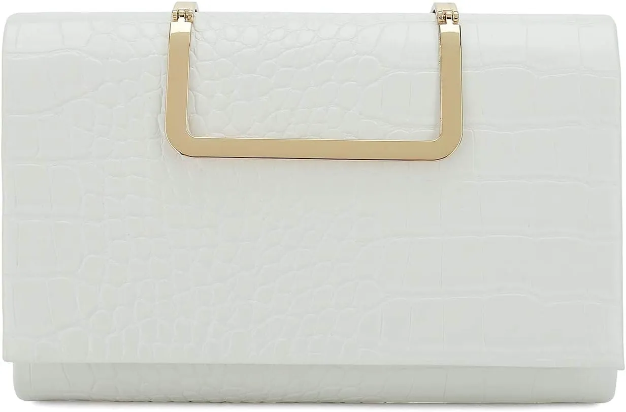 CHARMING TAILOR Small Crocodile Print Clutch Bag PU Alligator Handbag Womens Clutch Purse