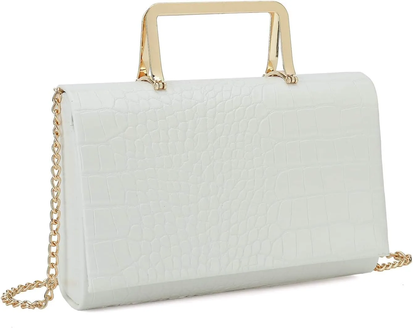 CHARMING TAILOR Small Crocodile Print Clutch Bag PU Alligator Handbag Womens Clutch Purse
