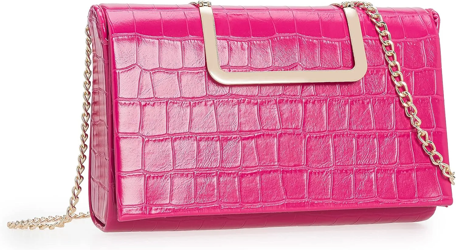 CHARMING TAILOR Small Crocodile Print Clutch Bag PU Alligator Handbag Womens Clutch Purse