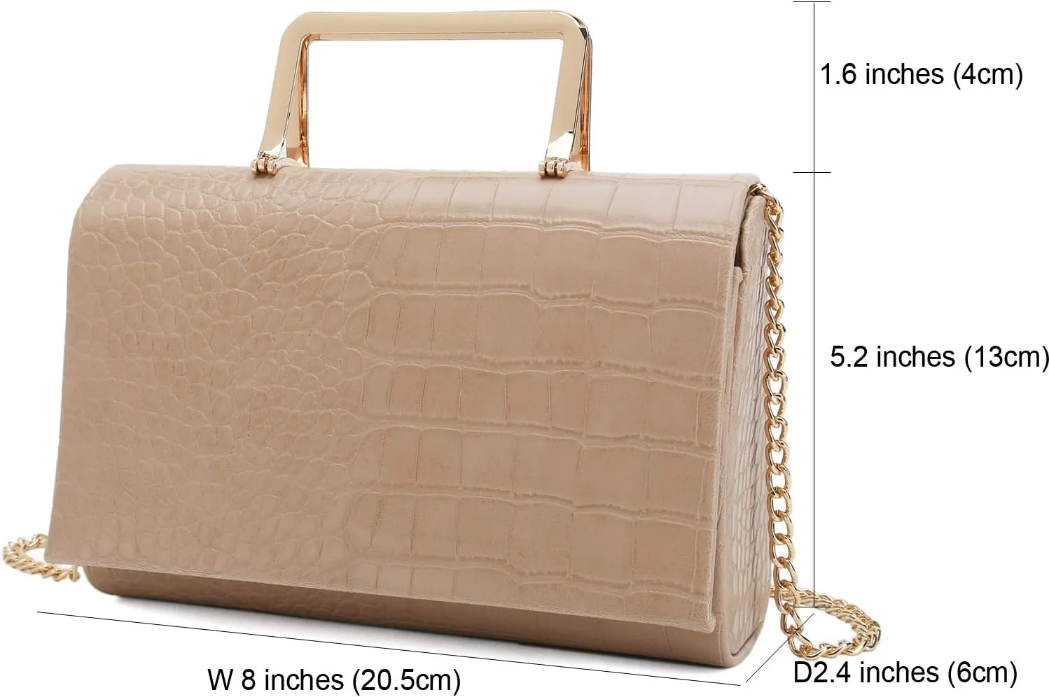 CHARMING TAILOR Small Crocodile Print Clutch Bag PU Alligator Handbag Womens Clutch Purse