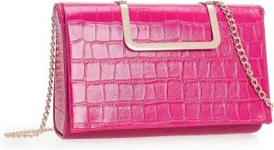 CHARMING TAILOR Small Crocodile Print Clutch Bag PU Alligator Handbag Womens Clutch Purse