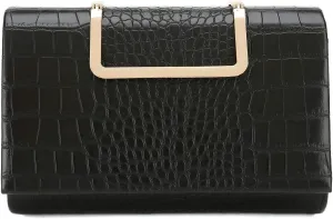 CHARMING TAILOR Small Crocodile Print Clutch Bag PU Alligator Handbag Womens Clutch Purse