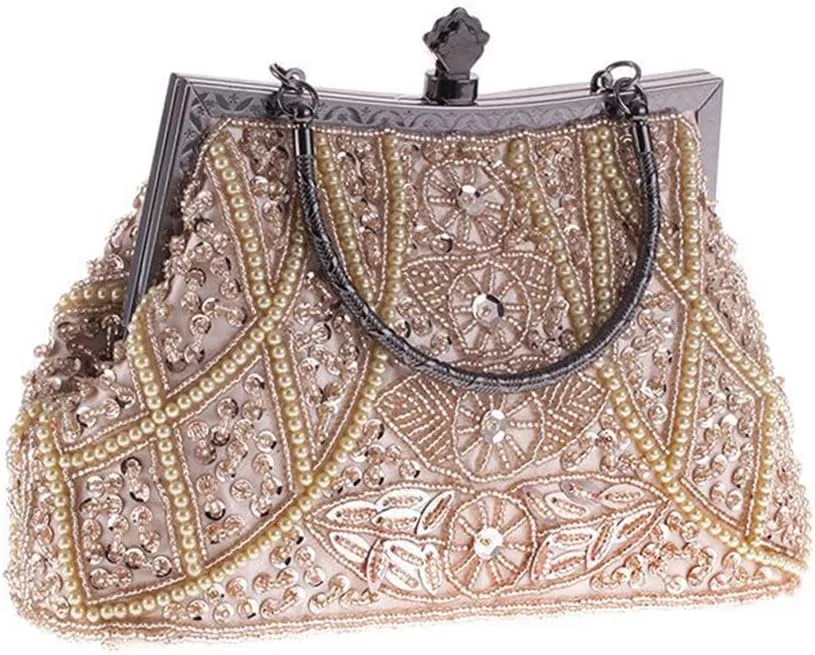 Clutch Purses for Women Vintage Beaded Clutches Purses Evening Handbags for Wedding Party