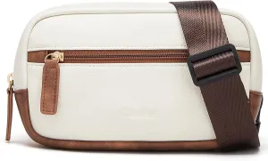 Cnoles Belt Bag for Women Fashion Waist Bag Vegan Leather Fanny Pack Crossbody Bags for Women With Adjustable Straps White