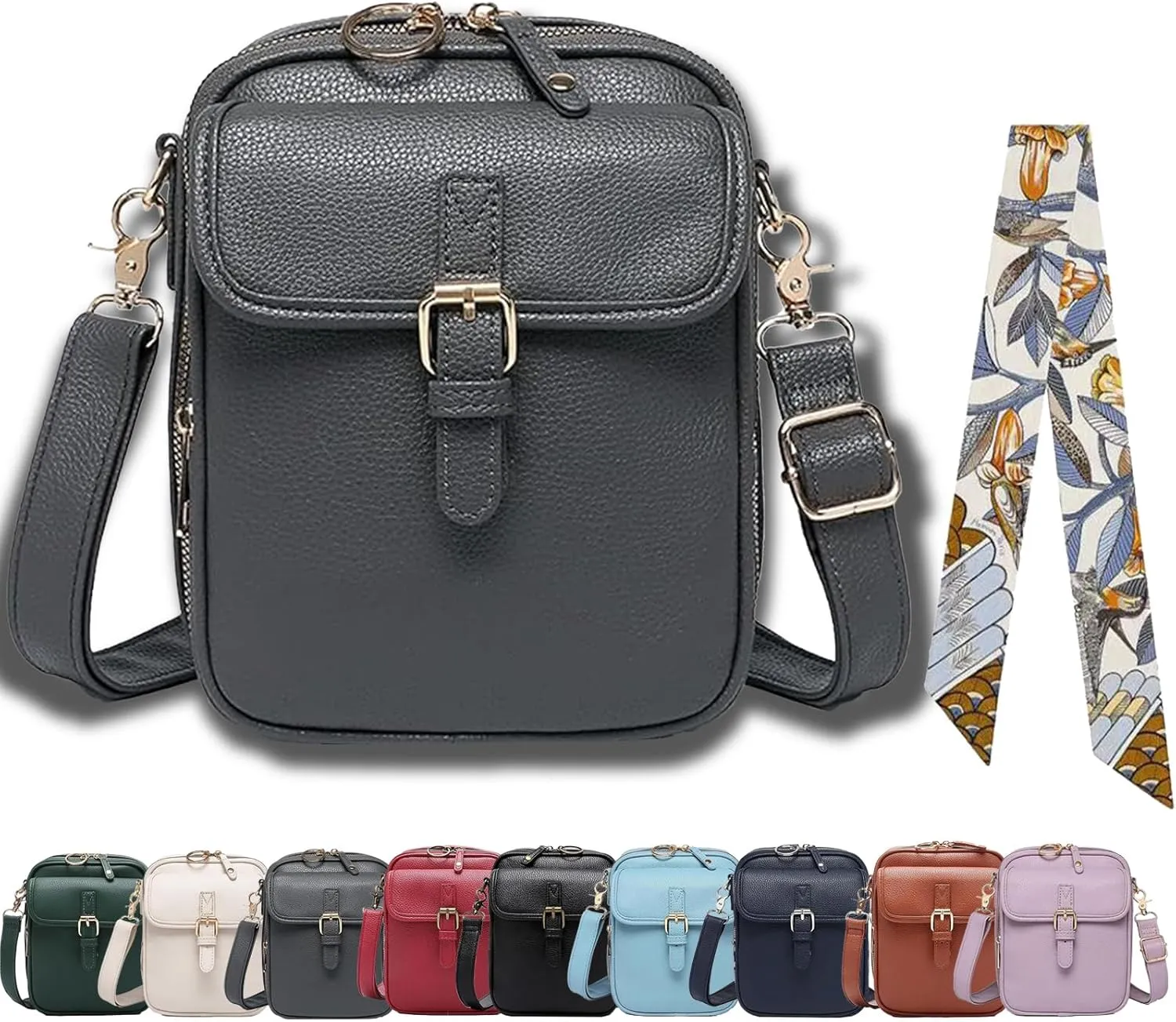 Collaboraten1 Crossbody Leather Bag, Urvashi Crossbody Leather Bag with built in wallet, Vintage Messenger Bag