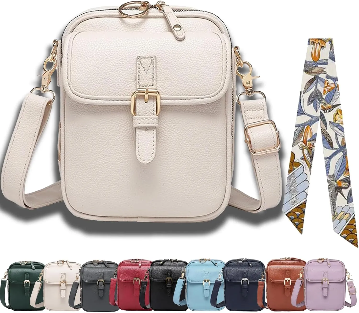 Collaboraten1 Crossbody Leather Bag, Urvashi Crossbody Leather Bag with built in wallet, Vintage Messenger Bag