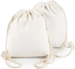 Cotton Canvas Drawstring Backpack Bag Gym Sackpack Sport String Sack Pack Bags pack-2, White