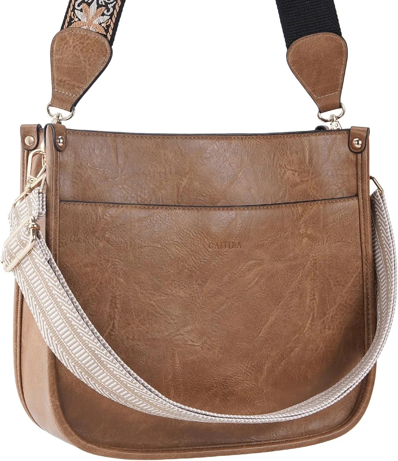 Crossbody Bag Women Vegan Leather Hobo Handbag Trendy Crossbody Shoulder Bag Purses For Women with 2 Adjustable Strap