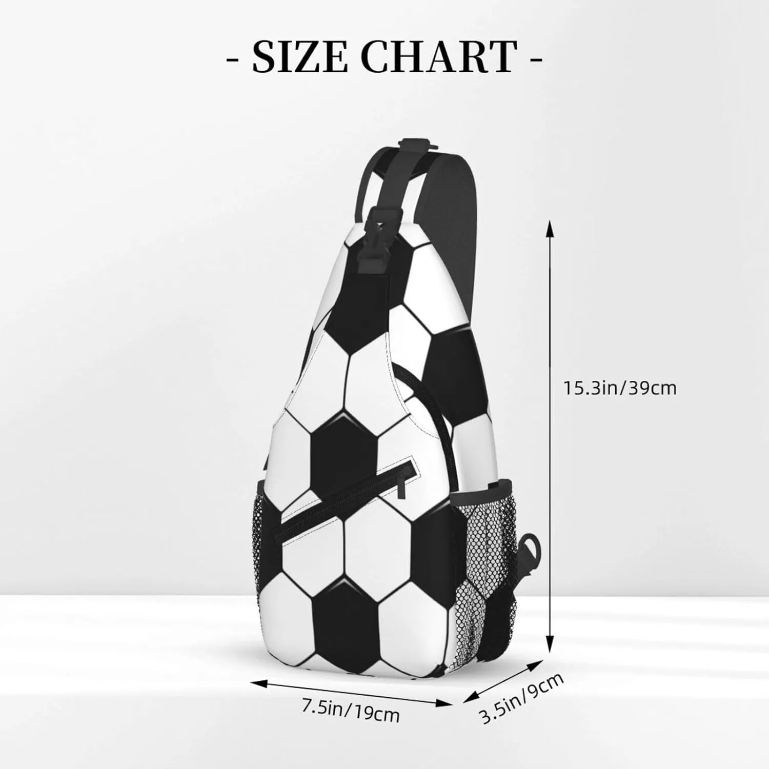 Crossbody Sling Bag for Men Women, Soccer Ball Sports Sling Backpack Shoulder Chest Bag, Anti Theft Travel Hiking Daypacks
