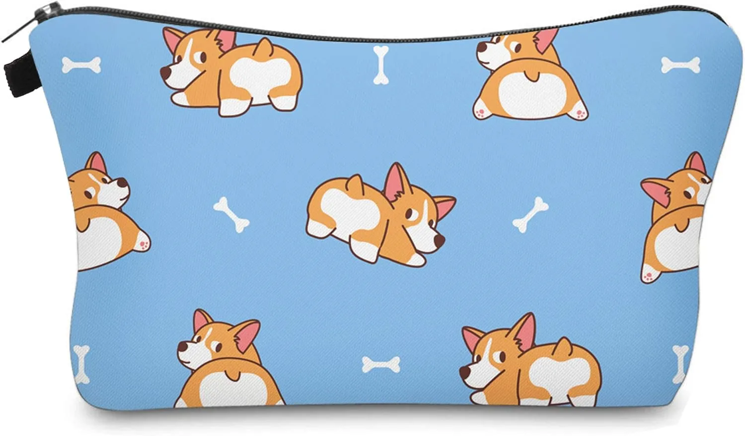Cute Travel Makeup Bag Cosmetic Bag Small Pouch Gift for Women (Corgi)