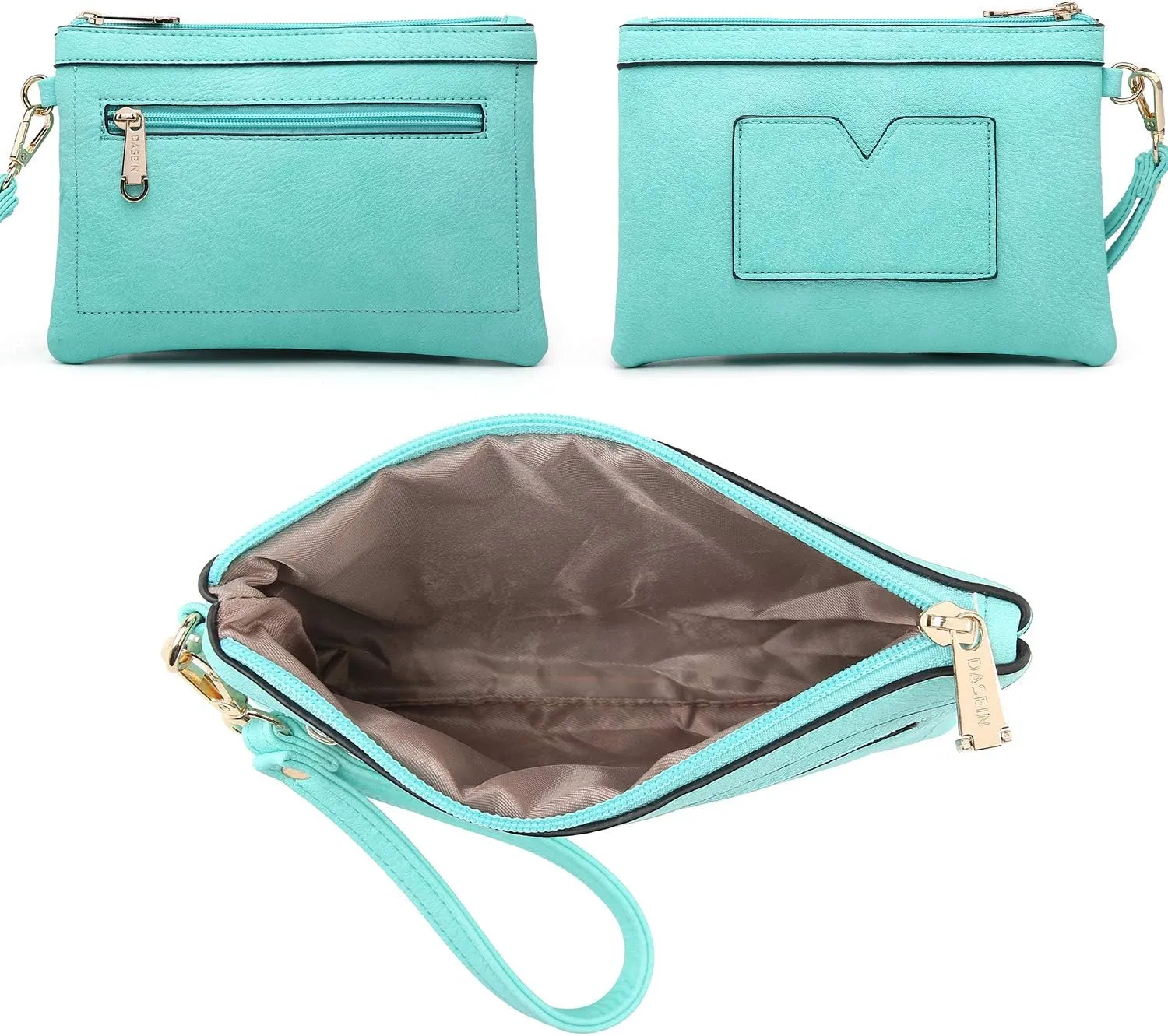 Dasein Purses Handbags for Women Satchel Vegan Leather Shoulder Bags Work Tote for Ladies with Matching Clutch