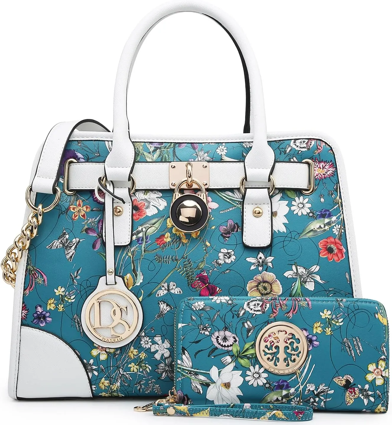 Dasein Women Handbags Top Handle Satchel Purse Shoulder Bag Hobo Bag Work Bag Set 2pcs