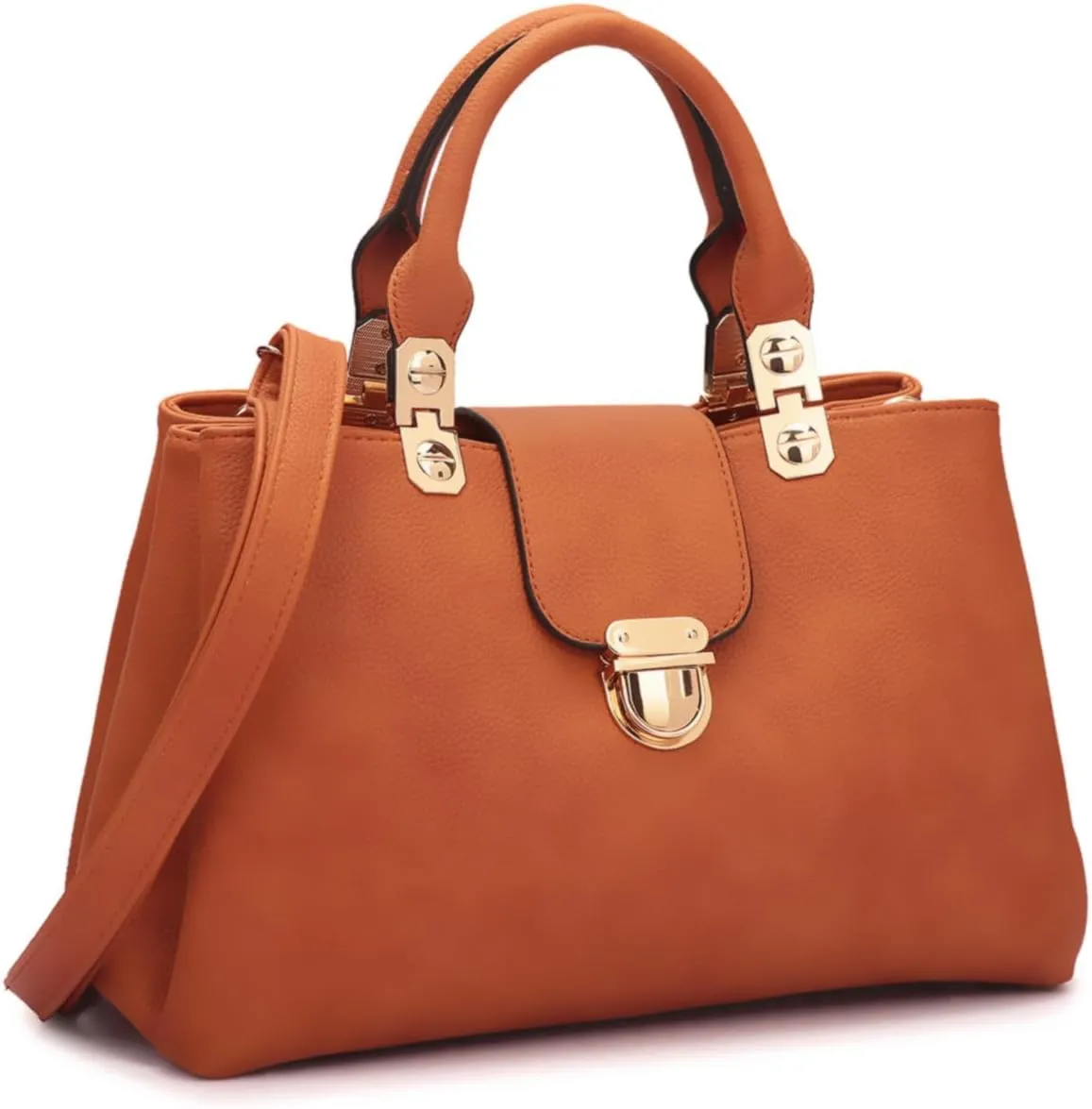 Dasein Women Satchel Handbags Top Handle Purse Medium Tote Bag Vegan Leather Shoulder Bag