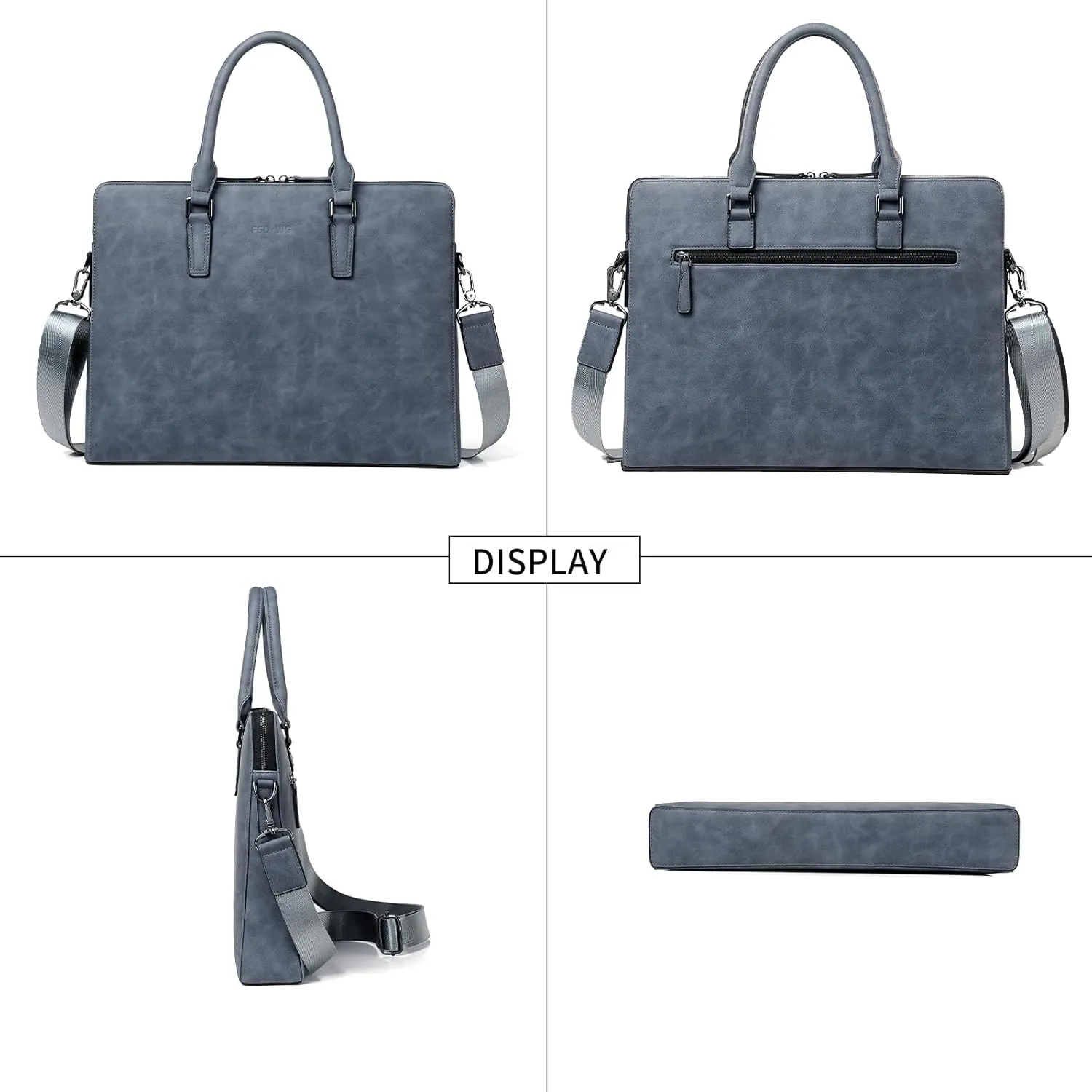 FSD. WG Business Bag Leather Messenger Bag Water Resistant Business Travel Briefcase Handbag Briefcase for Men