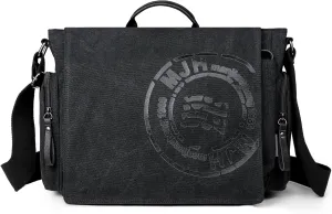 FSD.WG Satchel Messenger Bag for Men Canvas,Travel Shoulder bag 13.5" Laptop Bags