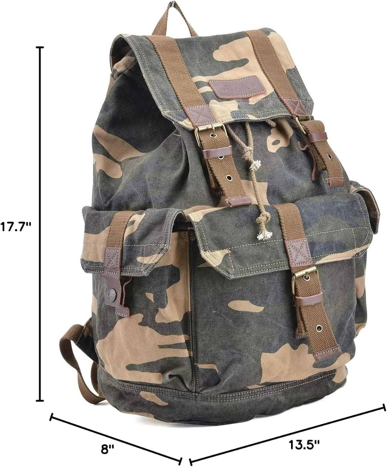 Gootium 21101CAM Specially High Density Thick Canvas Backpack Rucksack (camouflage)
