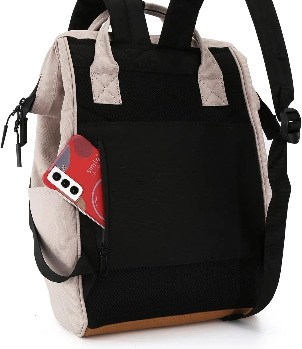 Himawari Travel School Backpack with USB Charging Port 15.6 Inch Doctor Work Bag for Women&Men College Students(124#-11# Chestnut, Regular)