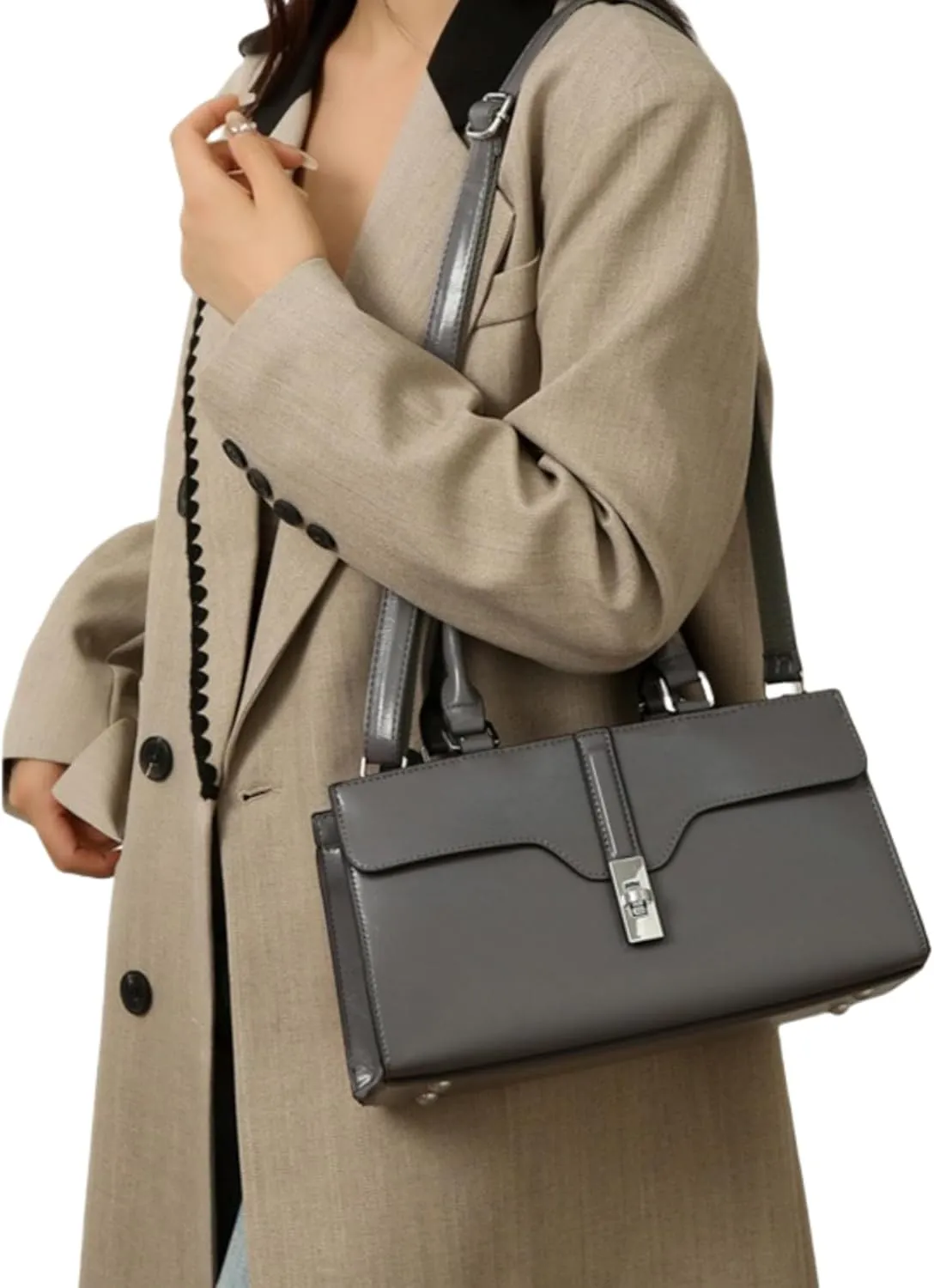 IAMUHI Women's Glossy Faux Leather Evening Handbag Clutch Purse, Small Top Handle Tote Designer Satchel Shoulder Bag Purse