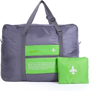 INVODA Travel Bag Foldable Duffle Bag for Women and Men Lightweight Luggage Bag Personal Item Bag for Airlines Weekender Carry on Bag Tote Overnight Bag (Green)