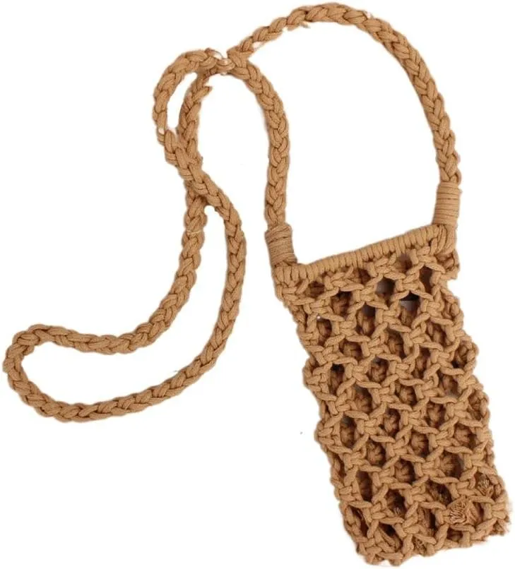 Leadigol Small Crossbody Weaving purse,Crossbody Cell Phone Bag Wallet Purses,Lightweight Phone Bag for Women, Woven Handmade Clutch Purse Weaving shoulder Handbag