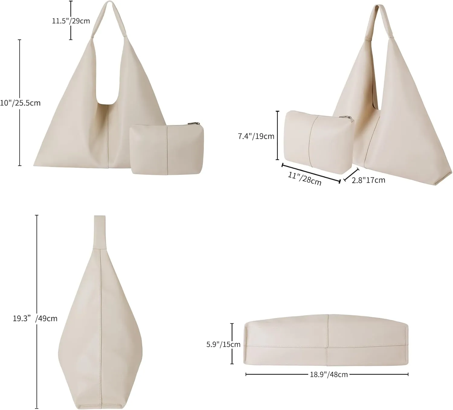Leather Tote Bag, Oversized Hobo Bags, Large Tote Bag for Women Work, Vegan Leather Handbags Travel