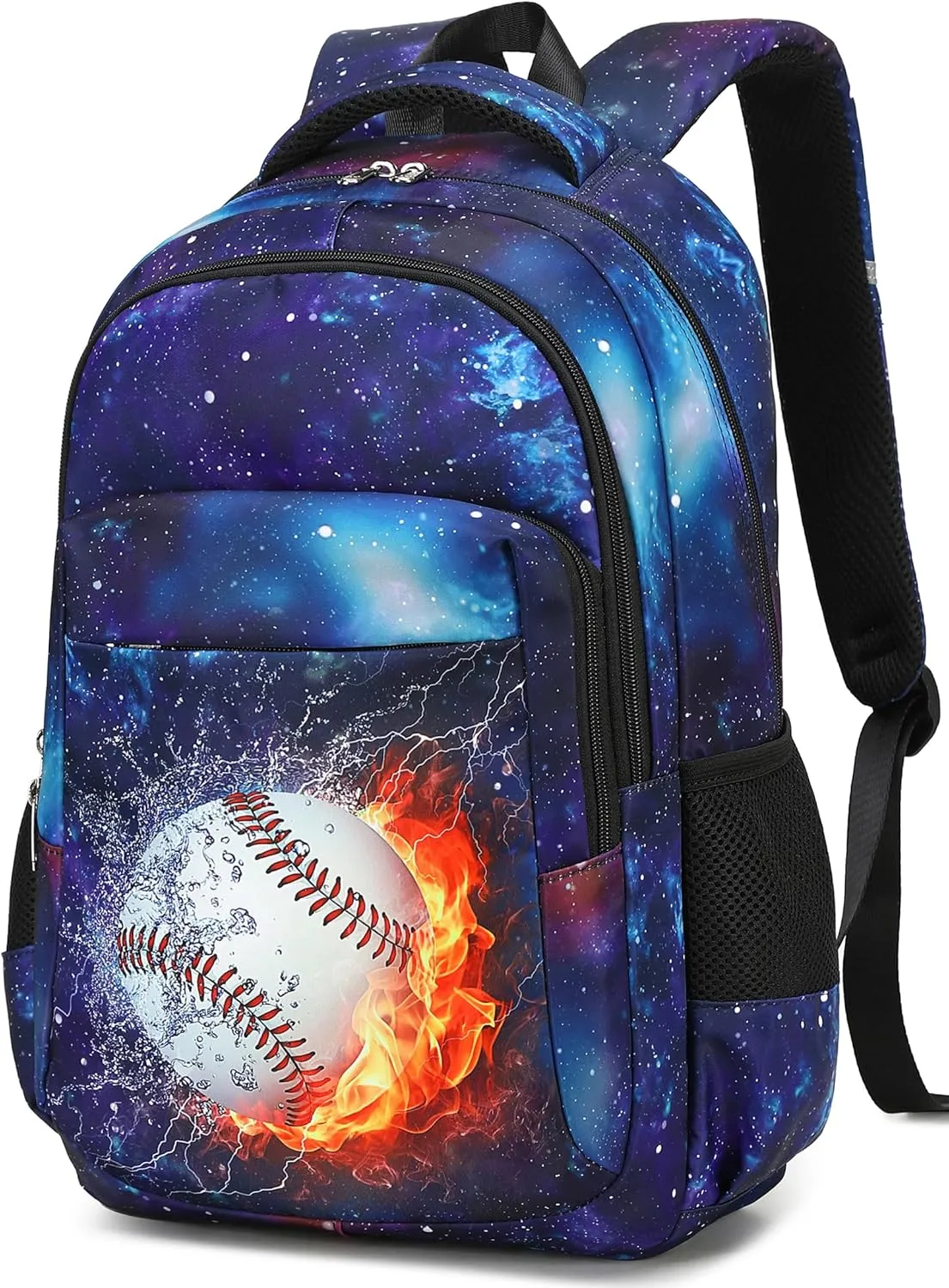 LEDAOU School Backpack Teen Boys Kids Bookbag Daypack School Bag (Baseball)