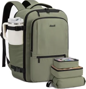 LOVEVOOK Travel Backpack for Women & Men, 40L Large Carry On Backpack Airline Approved, TSA Personal Item Weekender Bag, Water Resistant Laptop Backpacks with 3 Packing Cubes for Travel Essentials