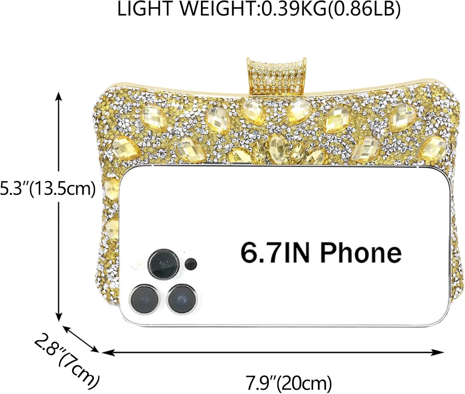 Milisente Clutch Purses For Women Crystal Clutches Evening Bags Gemstone Clutch Purse For Wedding Formal