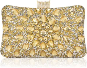 Milisente Clutch Purses For Women Crystal Clutches Evening Bags Gemstone Clutch Purse For Wedding Formal